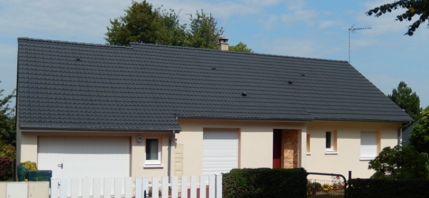 rénovation tuile béton - couleur gris carbini